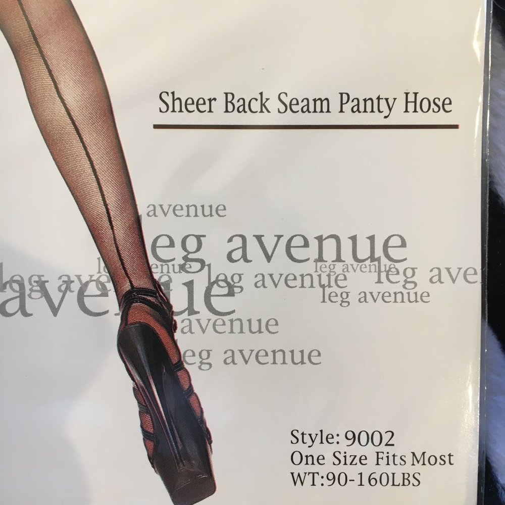 *LEG AVENUE #9002 Sheer Seamed Retro style 40 - 50's Panty Hose NWT - Picture 3 of 8
